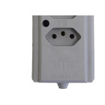Tomada Barra Interneed   Tripla 10/20A 2 Polos +Terra Cinza 66507