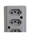Tomada Barra Interneed   Tripla 10/20A 2 Polos +Terra Cinza 66507