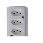Tomada Barra Interneed   Quadrupla 10/20A 2 Polos +Terra Branca 66569