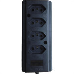 Tomada Barra Interneed   Quadrupla 10/20A 2 Polos +Terra Preta 66538