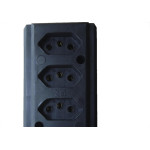 Tomada Barra Interneed   Quadrupla 10/20A 2 Polos +Terra Preta 66538