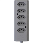 Tomada Barra Interneed   Quintupla 10/20A 2 Polos +Terra Cinza 66682