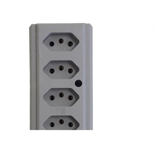 Tomada Barra Interneed   Quintupla 10/20A 2 Polos +Terra Cinza 66682