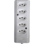 Tomada Barra Interneed   Quintupla 10/20A 2 Polos +Terra Branca 66651