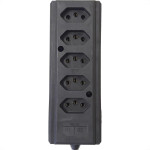 Tomada Barra Interneed   Quintupla 10/20A 2 Polos +Terra Preta 66620