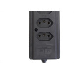 Tomada Barra Interneed   Quintupla 10/20A 2 Polos +Terra Preta 66620