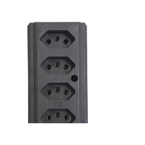 Tomada Barra Interneed   Quintupla 10/20A 2 Polos +Terra Preta 66620