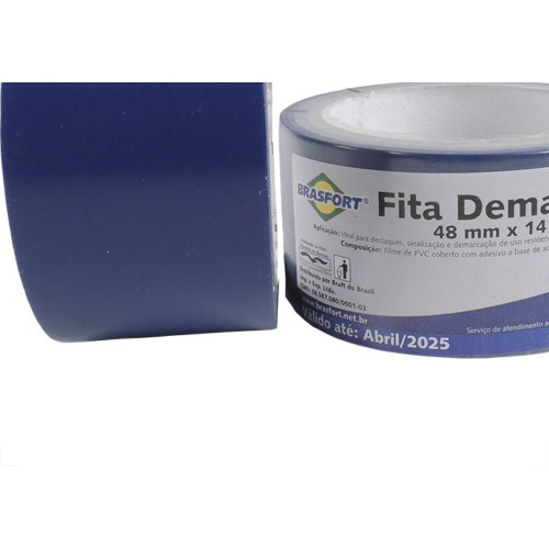 Fita Demarcacao Solo Brasfort 48X14M Azul 7638