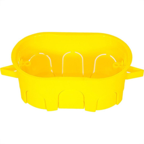 Caixinha Luz Plastica 4X2 Mondiale Amarela Drywal 600 - Kit C/10 