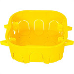 Caixinha Luz Plastica 4X4 Mondiale Amarela Drywal 6000 - Kit C/10 