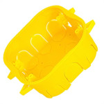 Caixinha Luz Plastica 4X4 Mondiale Amarela Drywal 6000 - Kit C/10 