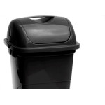 Lixeira Plasvale Basculante 30L Preta 