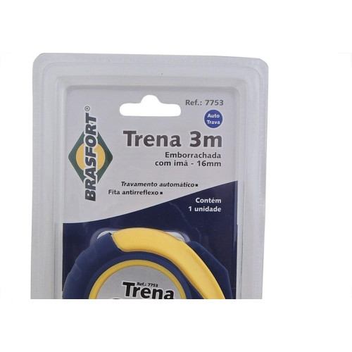 Trena Brasfort Auto-Trava Emborrachada 3M/16Mm 7753