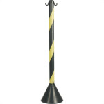 Pedestal Pvc 90Cm Plastcor Preto/Amarelo  - Kit C/4 