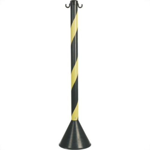 Pedestal Pvc 90Cm Plastcor Preto/Amarelo  - Kit C/4 