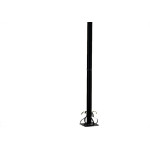 Poste Jardim Ideal Quadrado 1,76M P3 Preto Com Vidro 2247