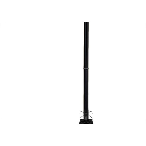Poste Jardim Ideal Sextavado 1,76M P9 Preto Policarbonato