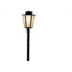 Poste Jardim Ideal Sextavado 1,76M P9 Preto Policarbonato