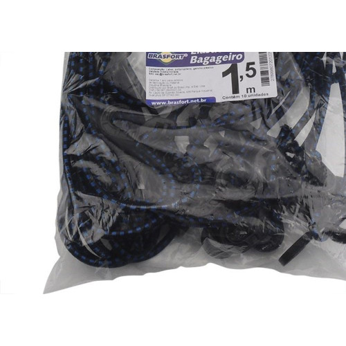 Elastico Para Bagageiro Brasfort 1,50M Garra Pvc 7618 - Kit C/10 