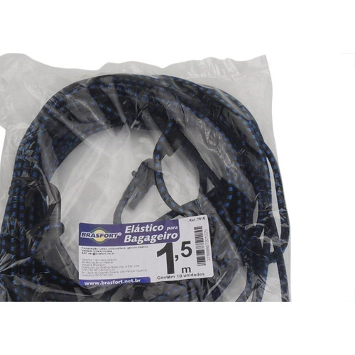 Elastico Para Bagageiro Brasfort 1,50M Garra Pvc 7618 - Kit C/10 