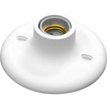 Plafonier Pvc Taschibra Branco Redondo Soquete Porcelana E27 -01