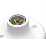 Plafonier Pvc Taschibra Branco Redondo Soquete Porcelana E27 -01