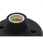 Plafonier Pvc Taschibra Preto Redondo Soquete Porcelana E27 -02