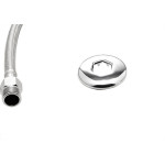 Engate Flexivel Metal Cromado Brazhu Malha Inox 60Cm 28