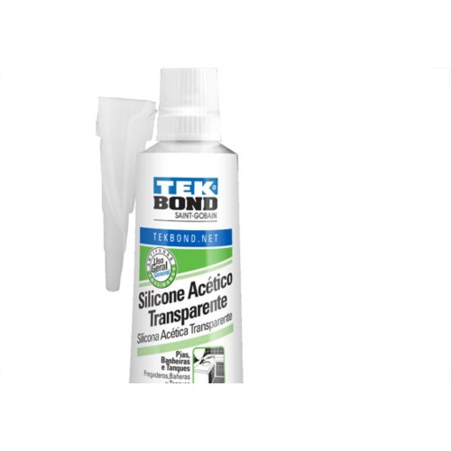 Cola Silicone Tekbond 50G Acetico Incolor Sem Blister  - Kit C/24 