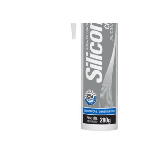 Cola Silicone Tekbond 280G Acetico Cinza 