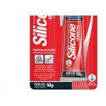 Cola Silicone Tekbond 50G Alta Temperatura Vermelha 