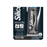 Cola Silicone Tekbond 50G Alta Temperatura Preta 
