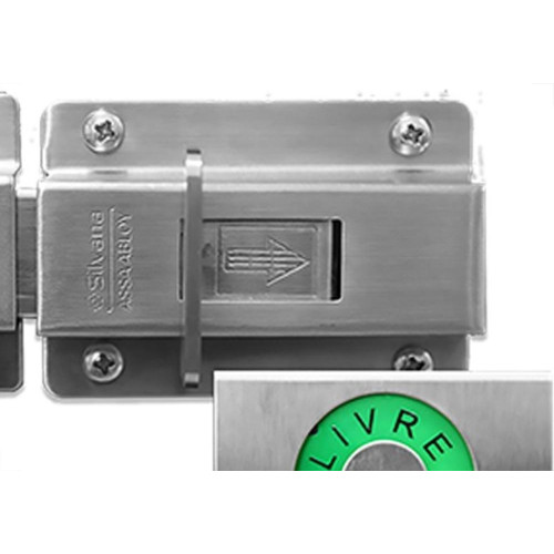 Fechadura Trinco Wc Livre/Ocupado Cromado Silvana 96889