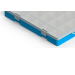 Caixa Organizadora Valeplast Cristal Grande Azul 22X37 65.014