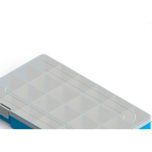 Caixa Organizadora Valeplast Cristal Grande Azul 22X37 65.014