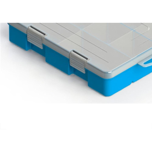 Caixa Organizadora Valeplast Cristal Media Azul 17X24 65017