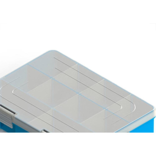 Caixa Organizadora Valeplast Cristal Media Azul 17X24 65017