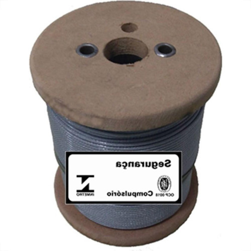 Cabo Aco Lobo Plastificado 6X7 2,40Mm 3/32 200M 16