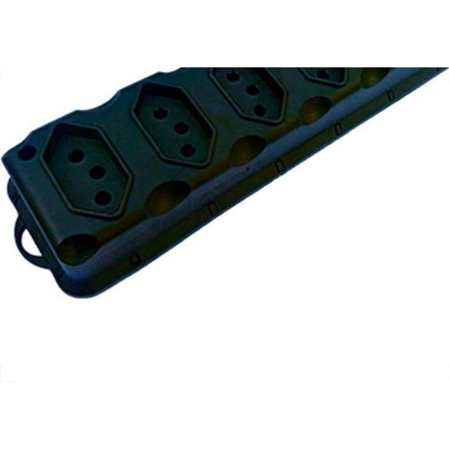 Filtro Linha Asantos Plastico 6 Tomadas Bivolt Com Fusivel 3046