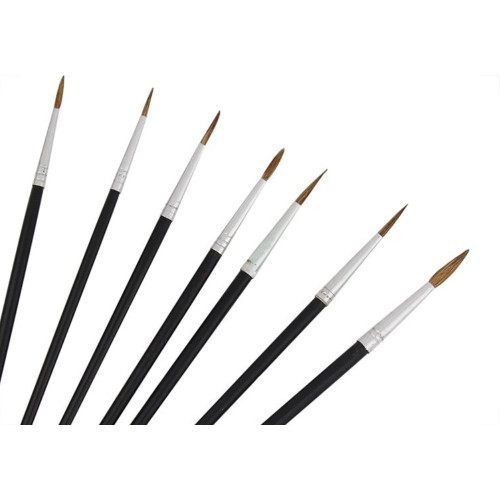 Pincel Artistico Redondo Western Com 7Pecas P-17