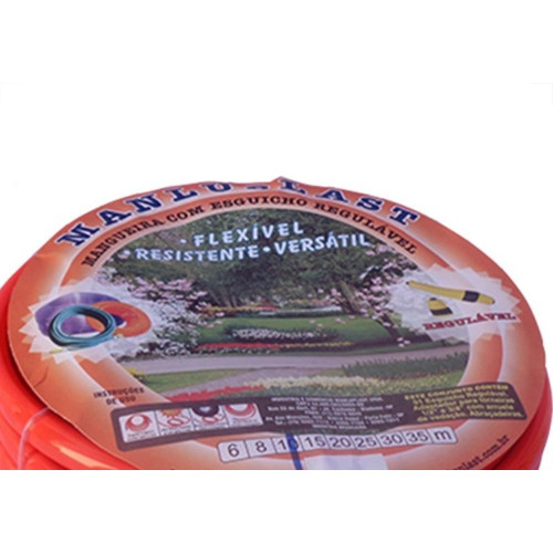 Mangueira Agua Manluplast Lisa Laranja 1/2 X 1,5 10M Cms01215.10