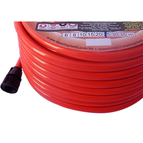 Mangueira Agua Manluplast Lisa Laranja 1/2 X 1,5 25M Cms01215.25