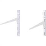 Suporte Prateleira Multivisao Aco Simples Branco 25Cm Trilho Ss-25
