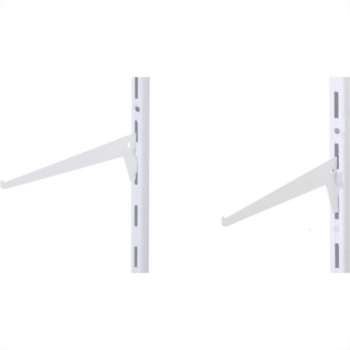 Suporte Prateleira Multivisao Aco Simples Branco 25Cm Trilho Ss-25