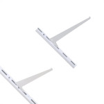 Suporte Prateleira Multivisao Aco Simples Branco 30Cm Trilho Ss-30