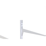 Suporte Prateleira Multivisao Aco Simples Branco 30Cm Trilho Ss-30
