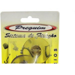 Cartela Ventosa Silicone Preguim 40Mm Com 03 Pecas  - Kit C/10 