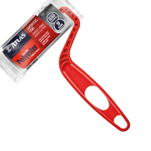 Rolo Espuma Atlas Cinza 09Cm Com Cabo At607/9