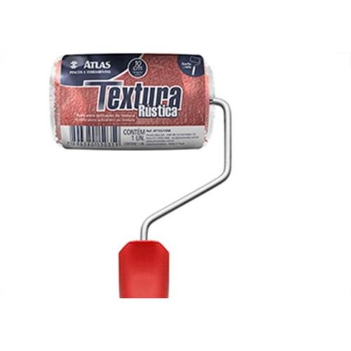 Rolo Textura Rustica Atlas 10Cm Com Cabo At155/10Sr