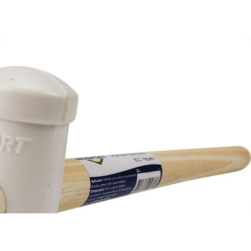 Martelo Azulejista Borracha Brasfort Pequeno Branco 7875